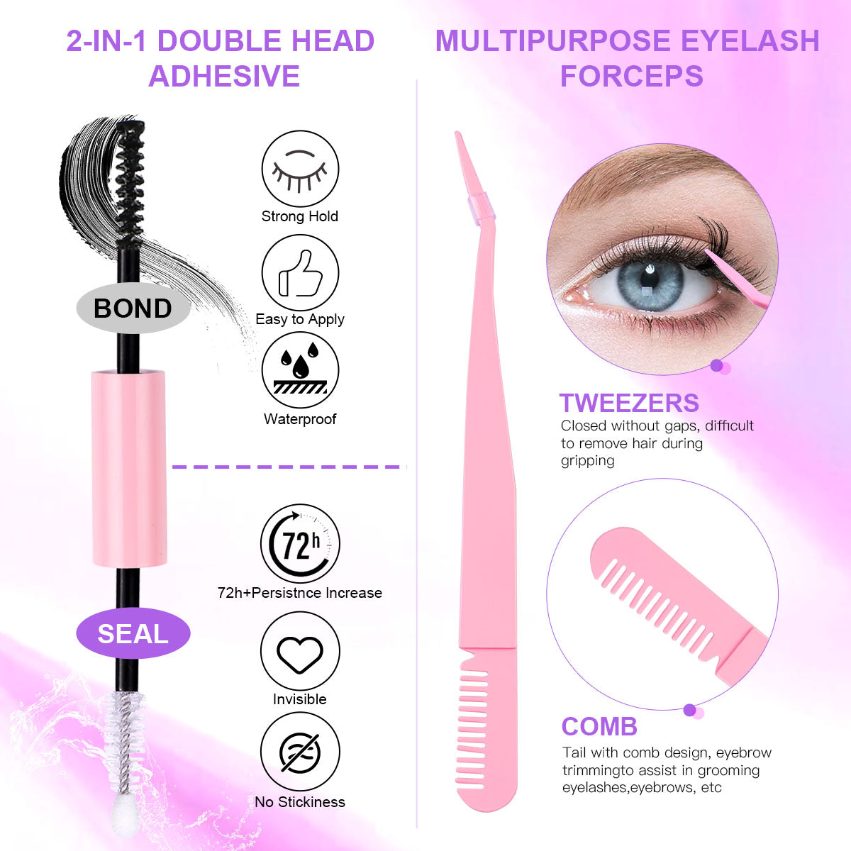 12 row of eyelashes 30D and 40D Clusters Of 240 Segmented lashes