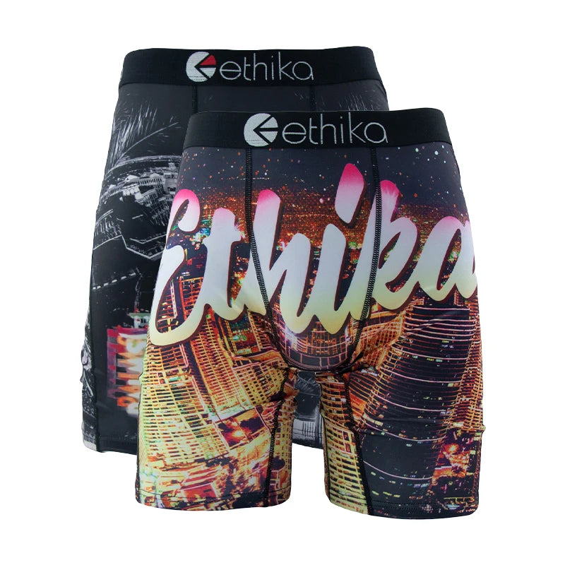 ETHIKA 2pcs Men's Boxers Briefs Trunks