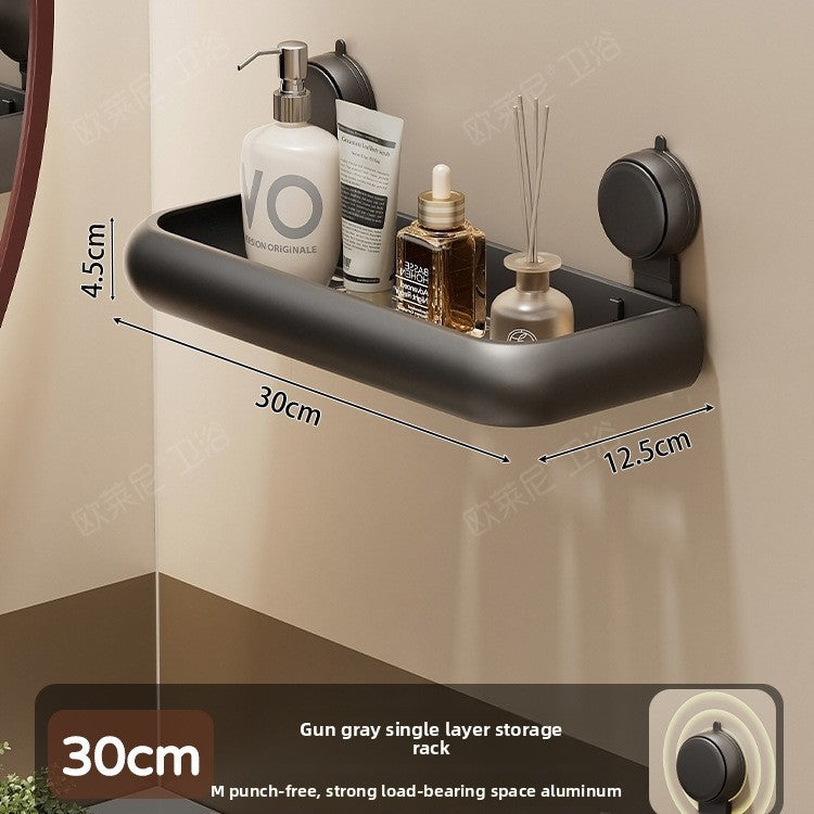 Wall Mounted Bathroom Storage Shelf with Hooks
