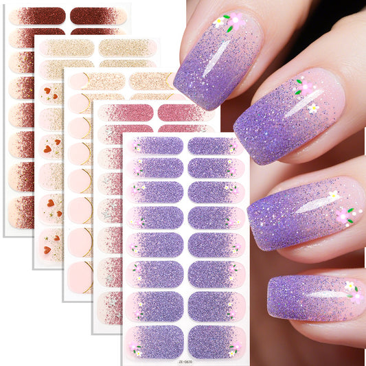 Gradient Onion Powder French Nail Applique Nail Stickers