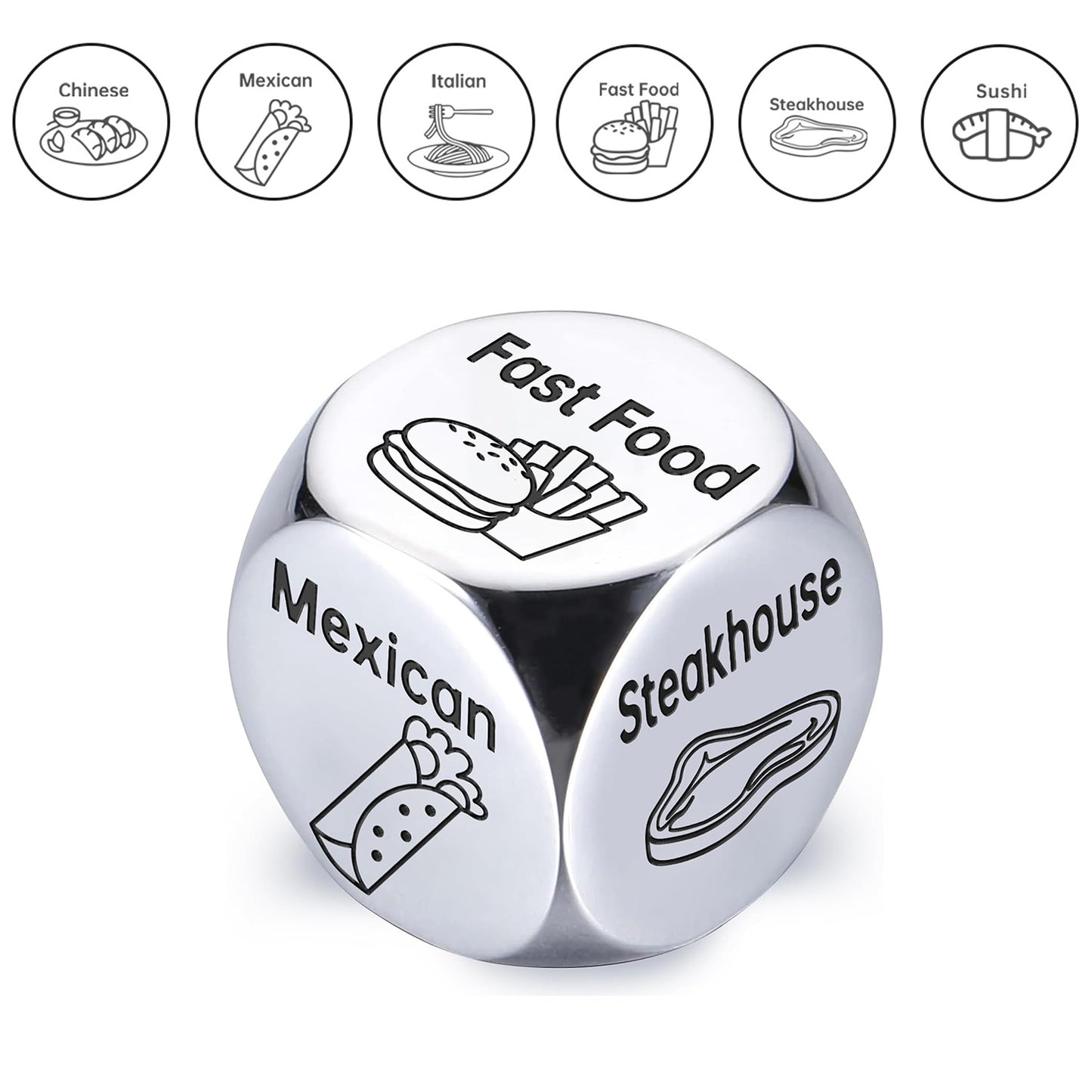Date night food dice, let the dice choose your next meal