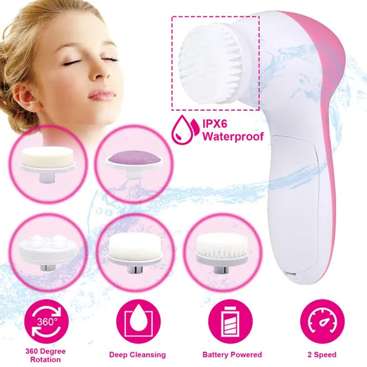 Electric Waterproof Facial Cleansing face/body Brush