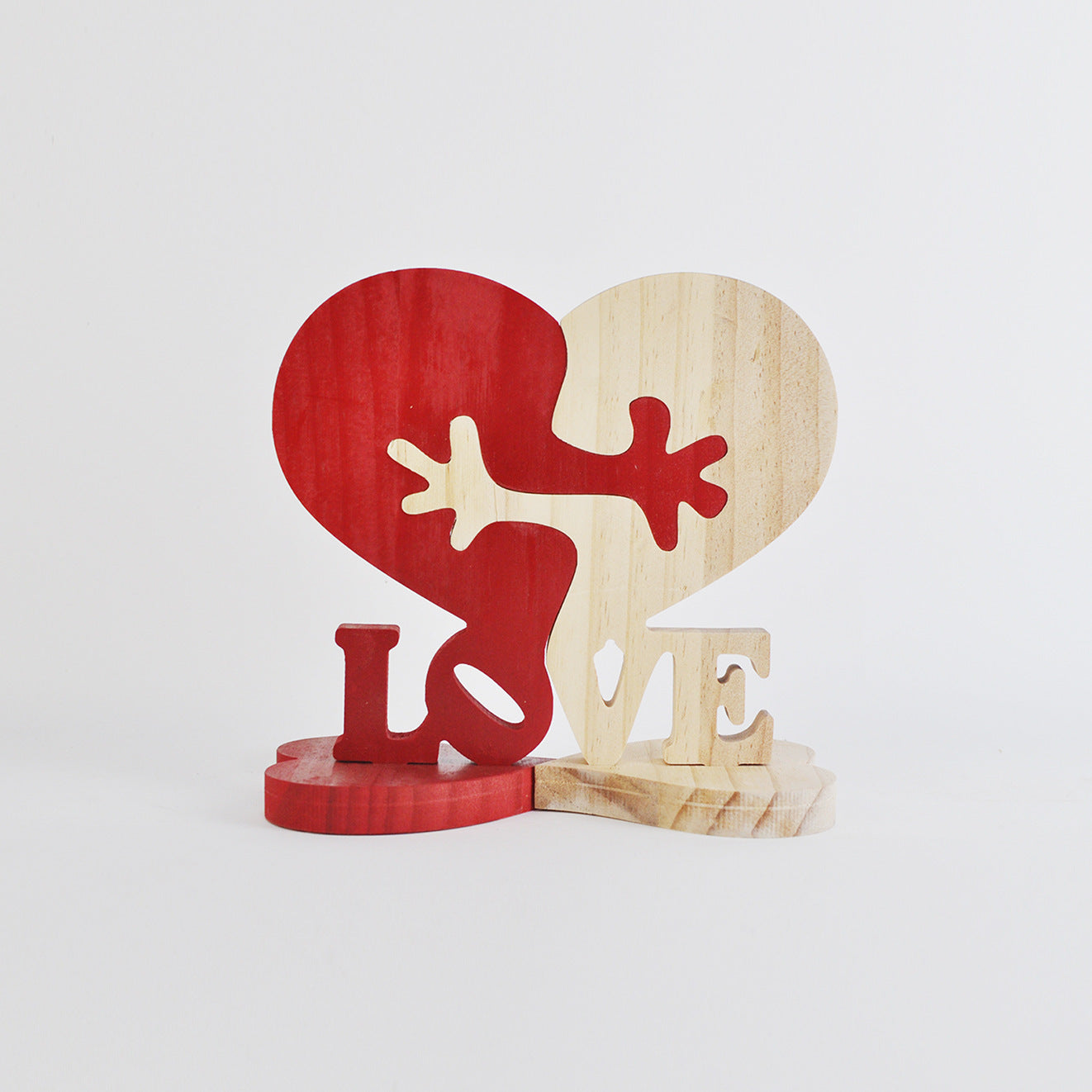 valentine Heart-shaped Wooden Decoration piece