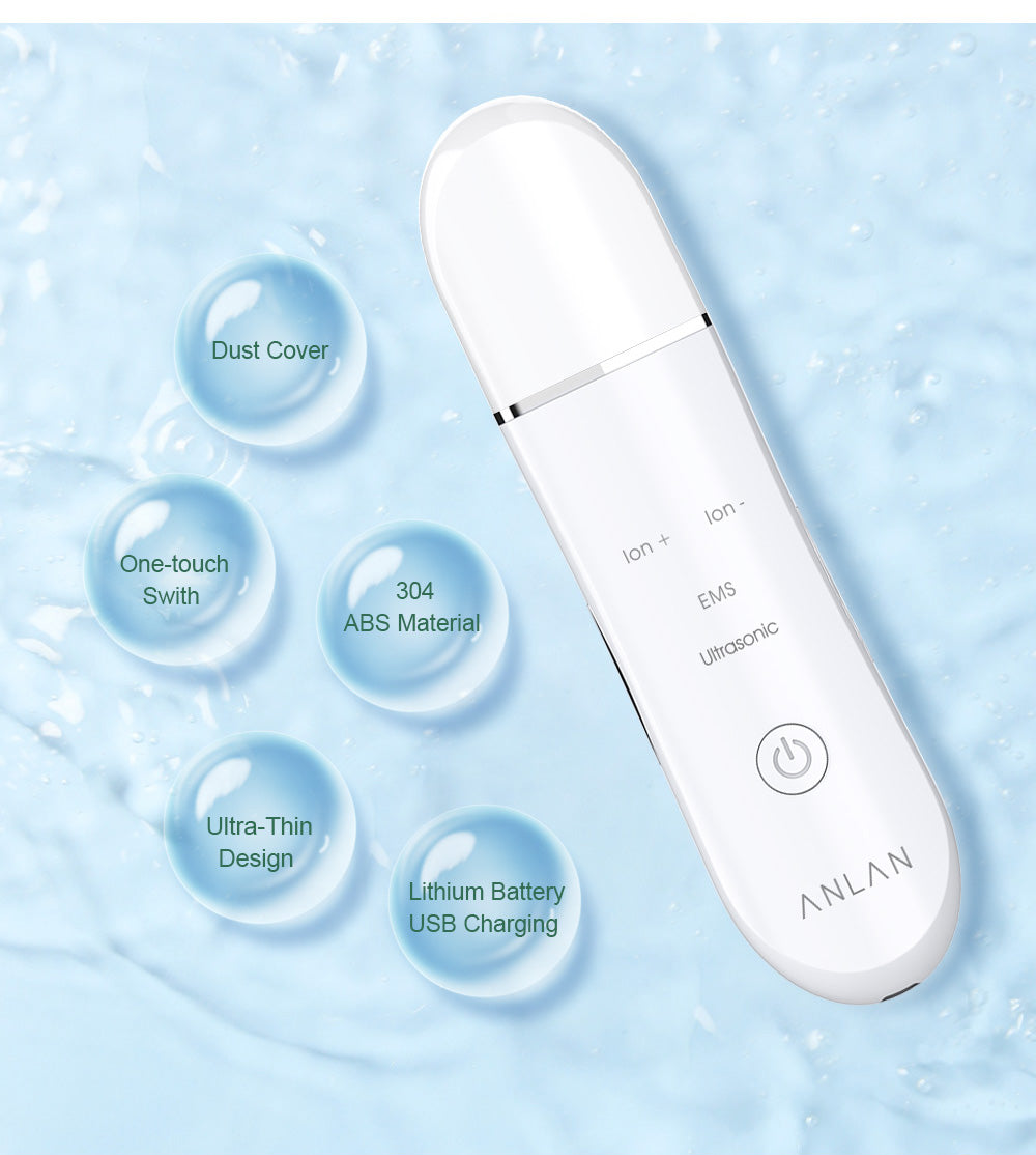 Ultrasonic Skin Scrubber Deep Face Cleaning