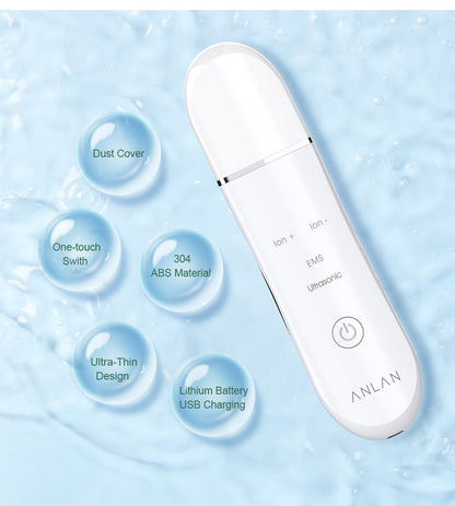 Ultrasonic Skin Scrubber Deep Face Cleaning
