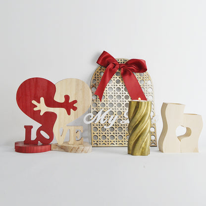 valentine Heart-shaped Wooden Decoration piece