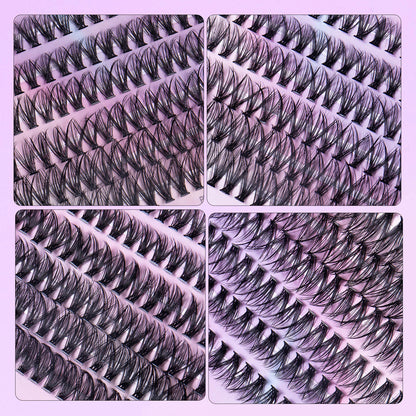 12 row of eyelashes 30D and 40D Clusters Of 240 Segmented lashes