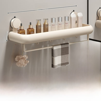 Wall Mounted Bathroom Storage Shelf with Hooks