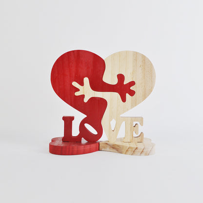 valentine Heart-shaped Wooden Decoration piece
