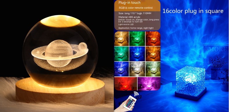 Water Ripple Ambient led crystal Light projection