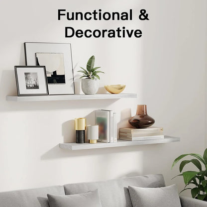 Country Style 4-Piece Floating Shelf Set Wall-Mounted Wooden Display