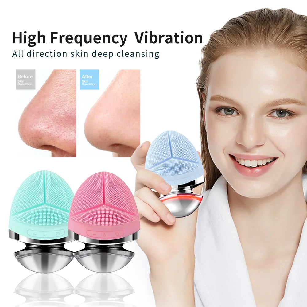 Double Sided Waterproof Electric Sonic Face Scrubber