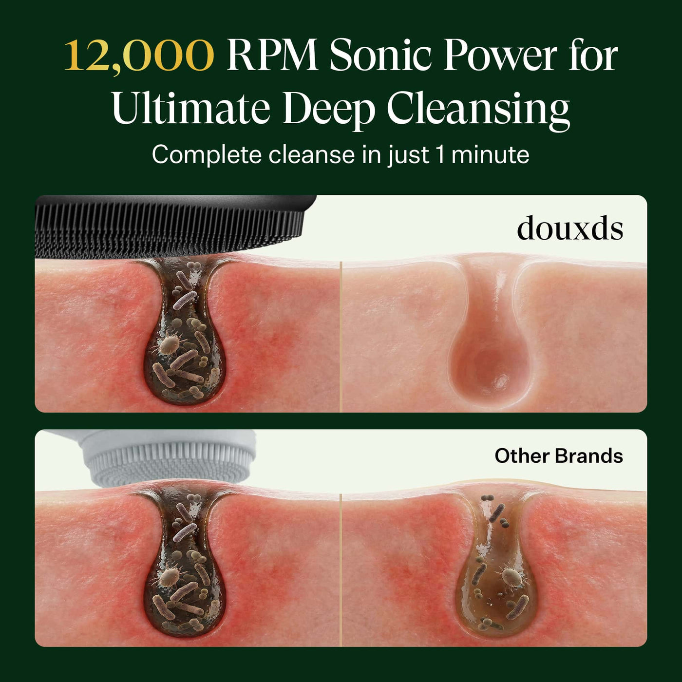 douxds FLEX™ Pro Vibrating Face Brush