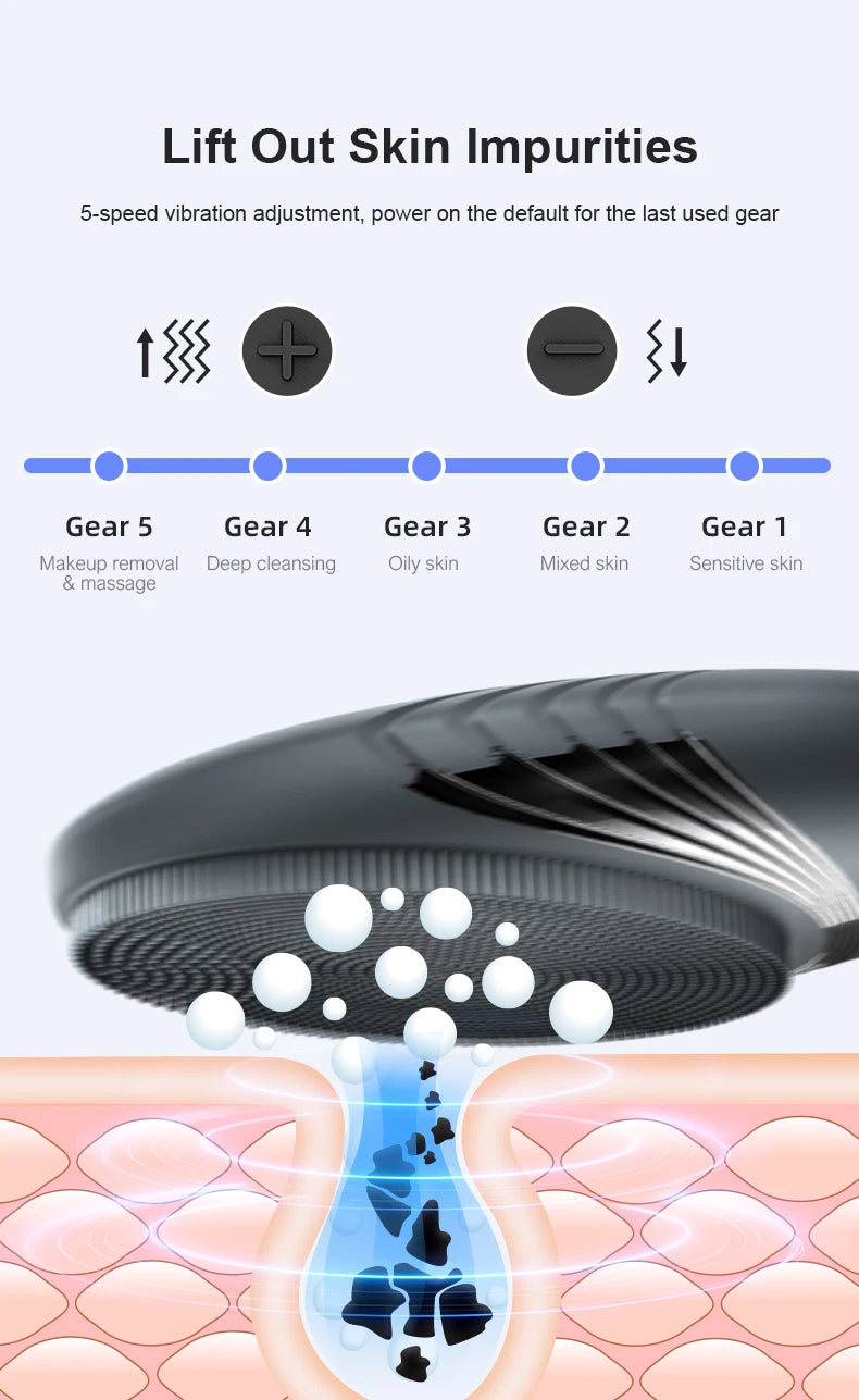 Sleek Portable Silicone Waterproof Face scrub