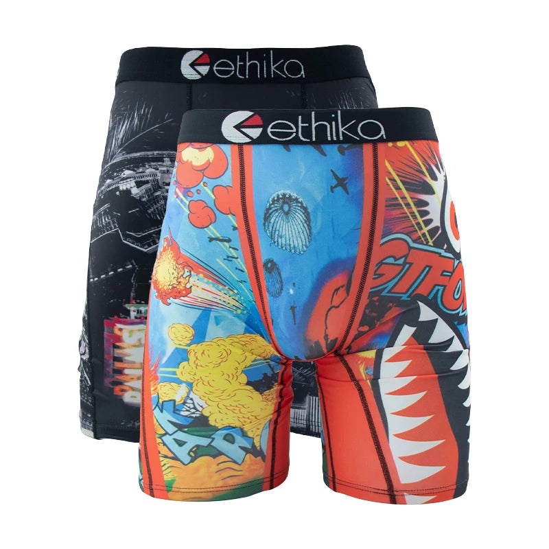 ETHIKA 2pcs Men's Boxers Briefs Trunks