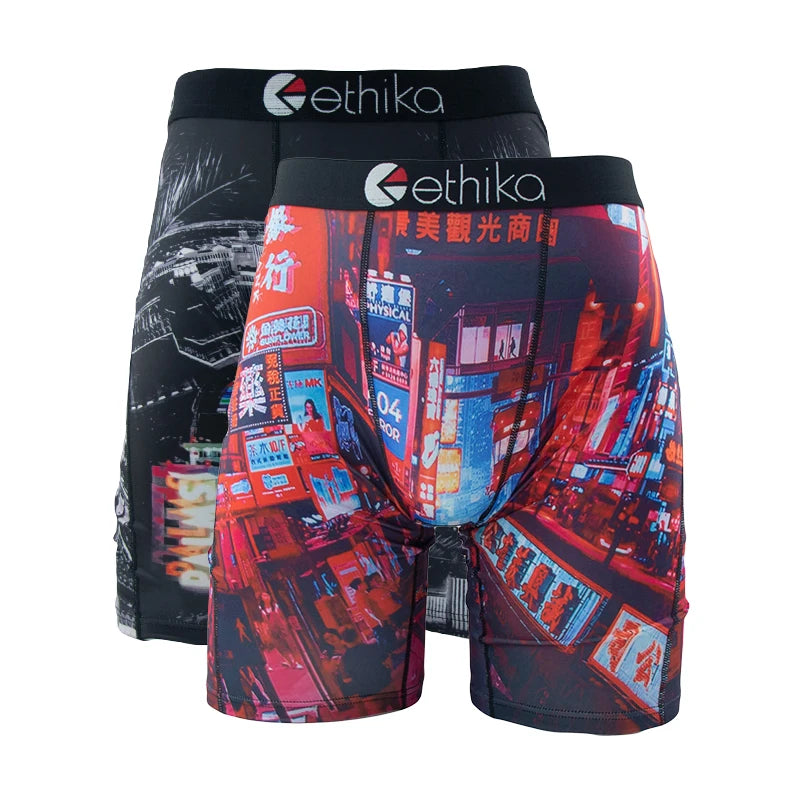 ETHIKA 2pcs Men's Boxers Briefs Trunks