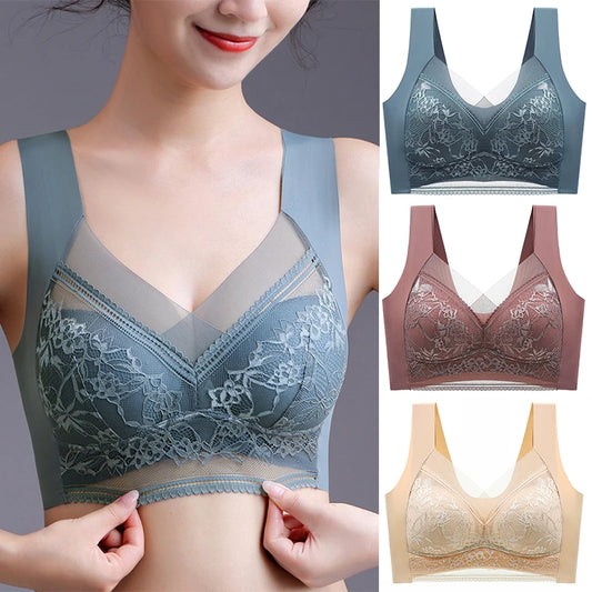 FallSweet Seamless Ice Silk Push Up lingerie Bra for Women