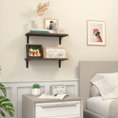 Wooden Wall Floating Shelves, 2 Sets Shelves for Wall Décor