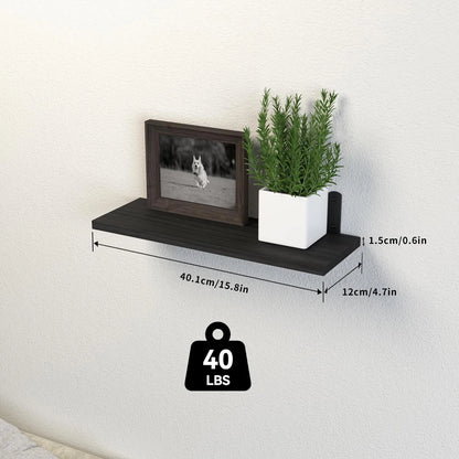 Wooden Wall Floating Shelves, 2 Sets Shelves for Wall Décor