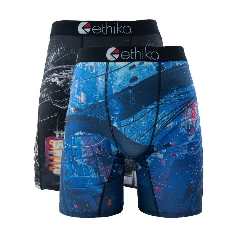 ETHIKA 2pcs Men's Boxers Briefs Trunks