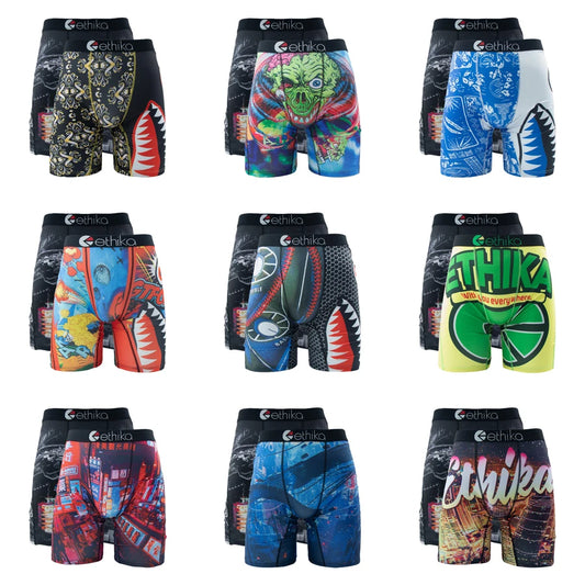 ETHIKA 2pcs Men's Boxers Briefs Trunks