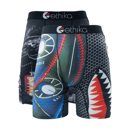 ETHIKA 2pcs Men's Boxers Briefs Trunks