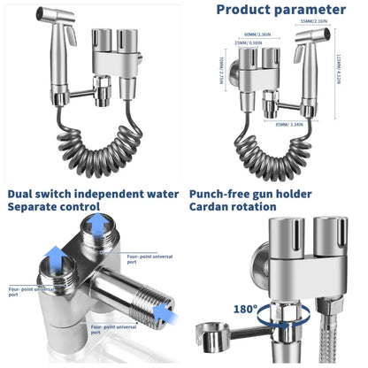 Handheld Bidets Sprayer Self-Cleaning Nozzle for Bathroom Hygiene