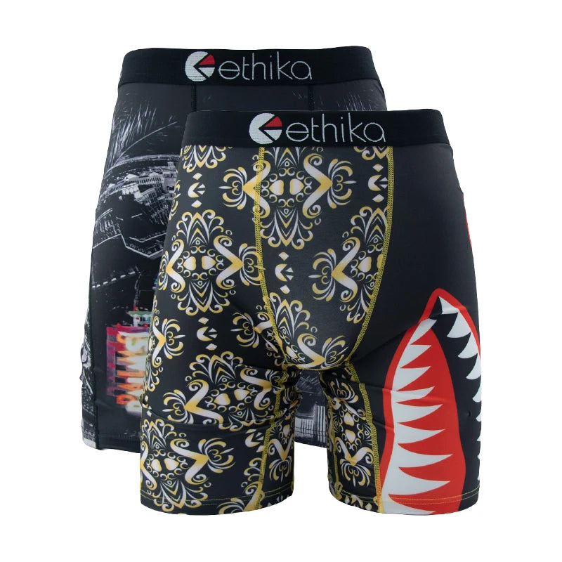 ETHIKA 2pcs Men's Boxers Briefs Trunks