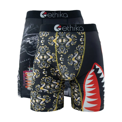 ETHIKA 2pcs Men's Boxers Briefs Trunks