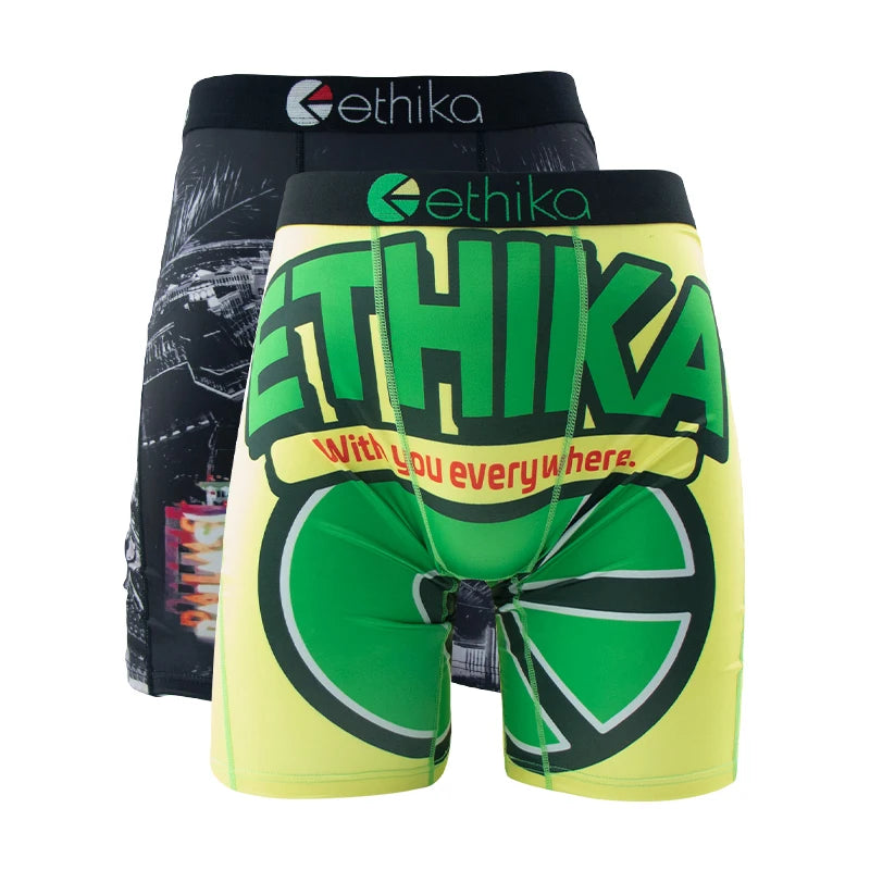 ETHIKA 2pcs Men's Boxers Briefs Trunks