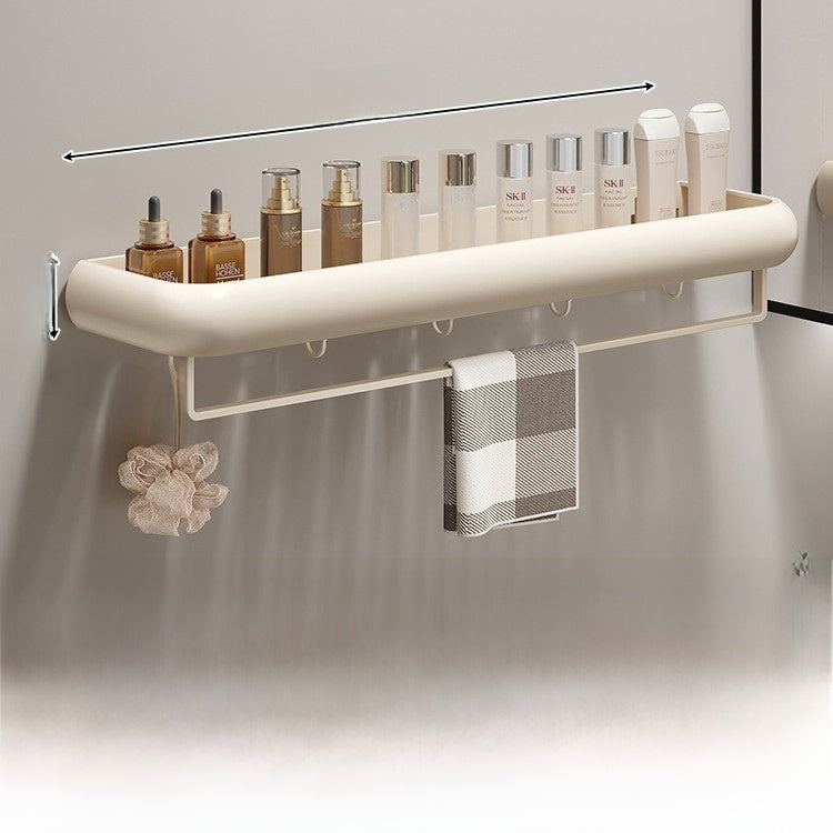 Wall Mounted Bathroom Storage Shelf with Hooks