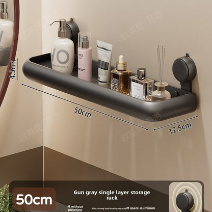 Wall Mounted Bathroom Storage Shelf with Hooks