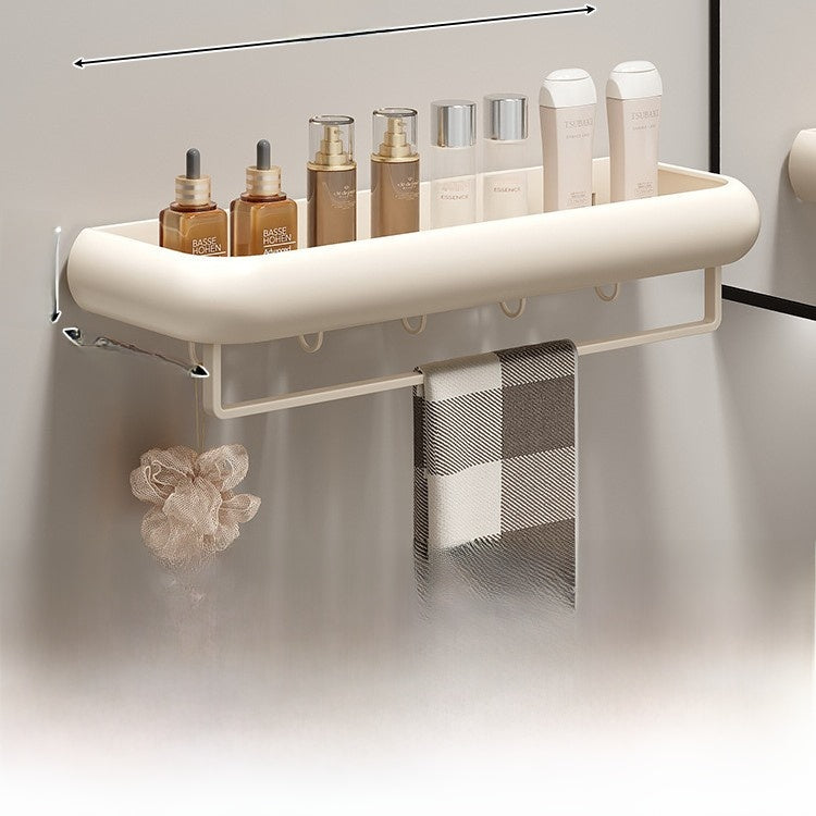 Wall Mounted Bathroom Storage Shelf with Hooks