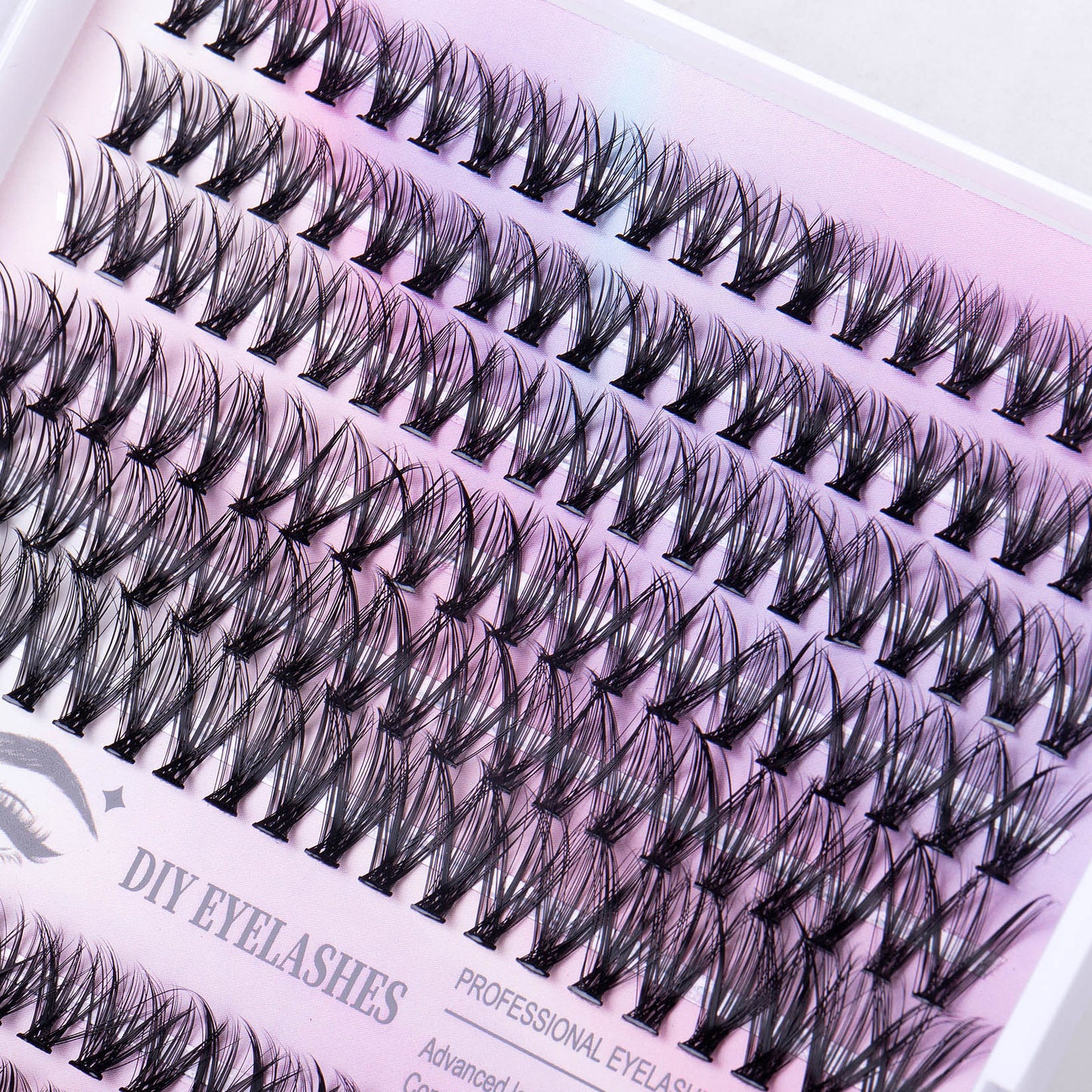 12 row of eyelashes 30D and 40D Clusters Of 240 Segmented lashes