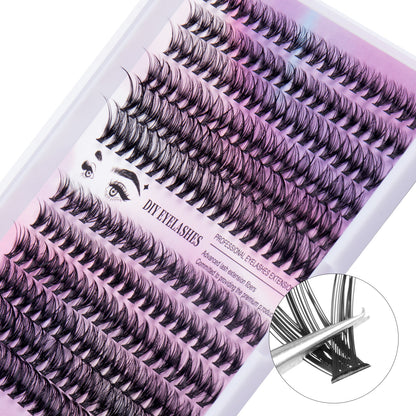 12 row of eyelashes 30D and 40D Clusters Of 240 Segmented lashes