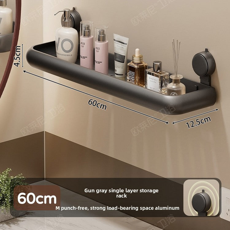 Wall Mounted Bathroom Storage Shelf with Hooks