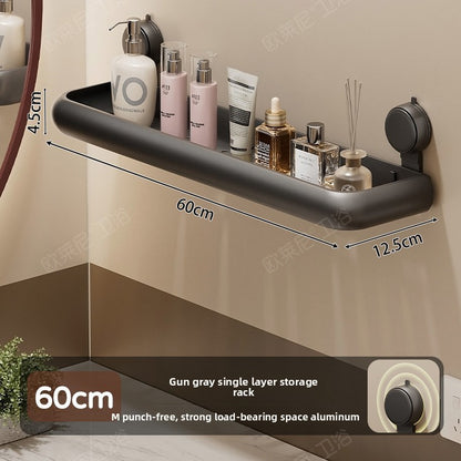 Wall Mounted Bathroom Storage Shelf with Hooks