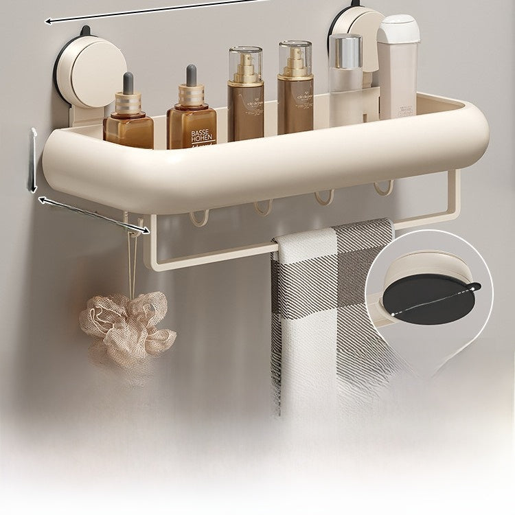 Wall Mounted Bathroom Storage Shelf with Hooks