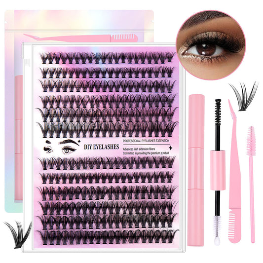 12 row of eyelashes 30D and 40D Clusters Of 240 Segmented lashes